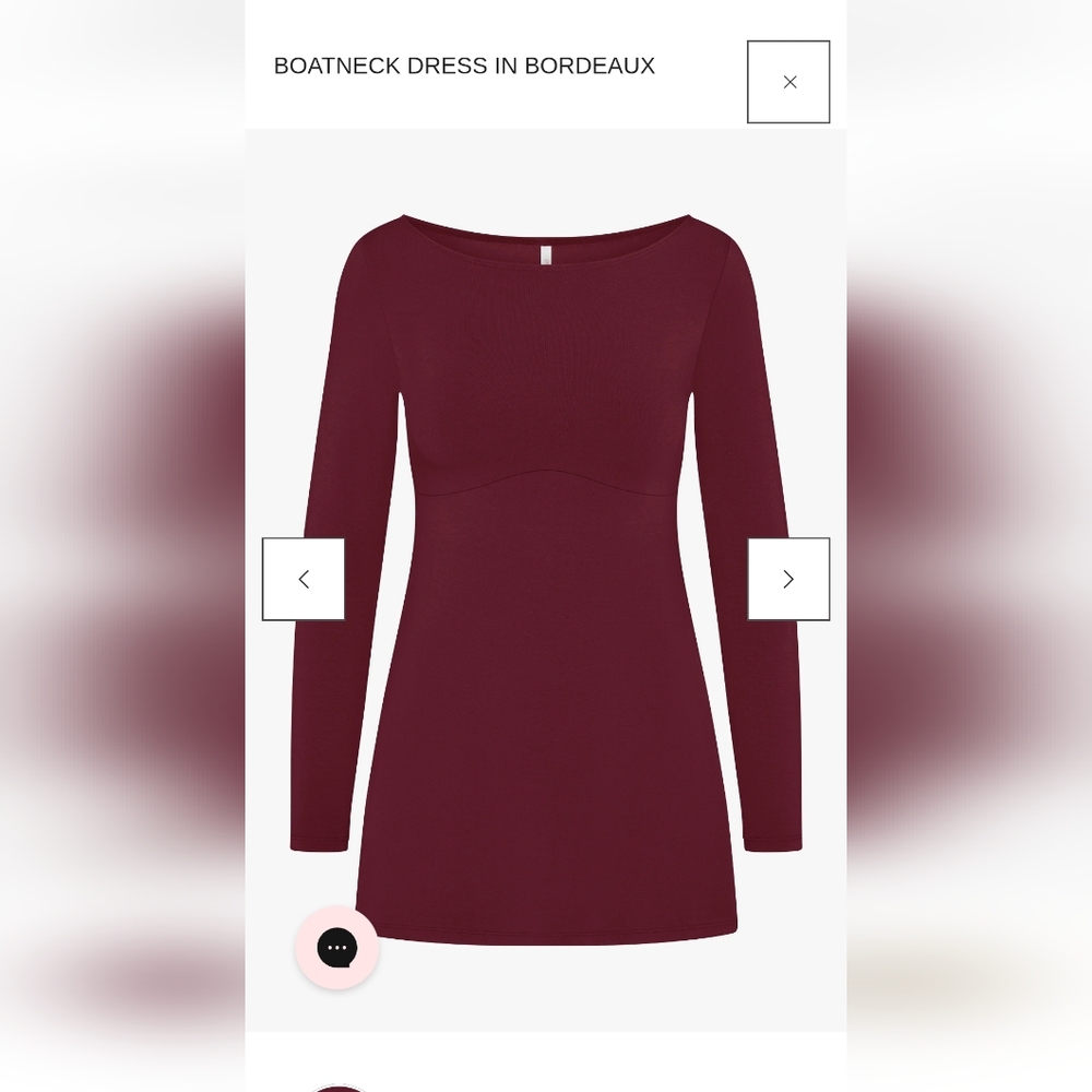 Rat Boi Boatneck Dress in Bordeaux